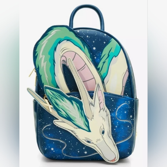 Studio Ghibli SPIRITED AWAY HAKU DRAGON Stars Mini Backpack - Picture 1 of 4